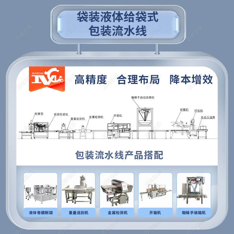 液體給袋式包裝流水線